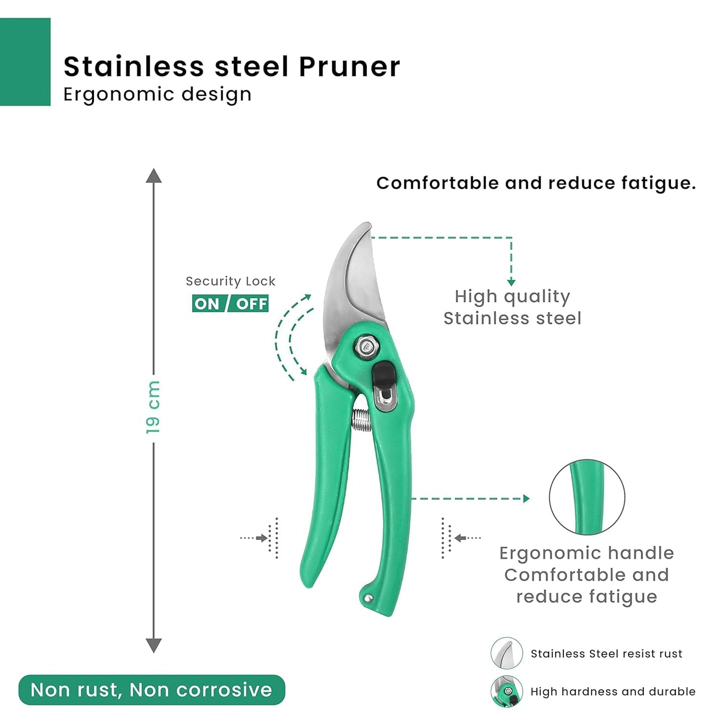Wildshopperz Assorted Hand Pruner Cutter - 1 Pc (Steel Blades) Heavy Duty Gardening Cutter Tool | Wood Branch Trimmer | Grass Cutting Accessory | Plant Cutter