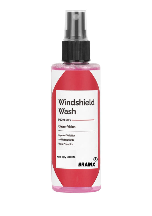 Windshield Washer Fluid For Car 200ML- (20ML in 1L Water) | Highly Concentrated Car Glass Cleaner Liquid For Streak & Stain-Free Windshield