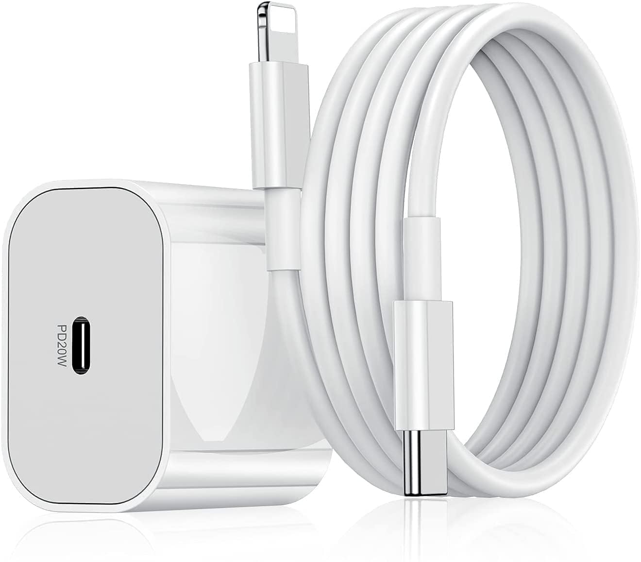 Wildshopperz 20W Original (Mfi-Certified) Charger&Cable Compatible with iPhone 14/14Plus/14Pro/14Promax 13/13Pro/13Promax 12/12Pro/12/11/X/Xr Series (White)