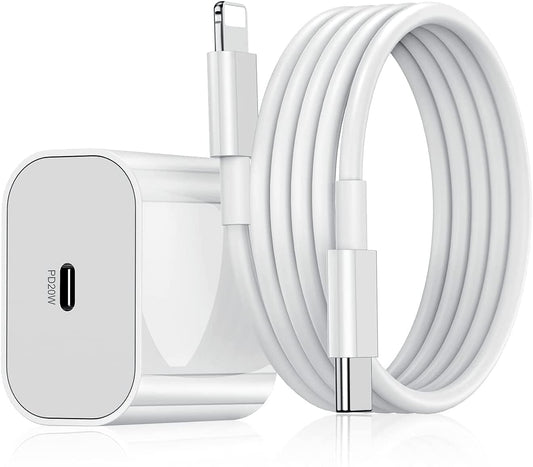 Wildshopperz 20W Original (Mfi-Certified) Charger&Cable Compatible with iPhone 14/14Plus/14Pro/14Promax 13/13Pro/13Promax 12/12Pro/12/11/X/Xr Series (White)