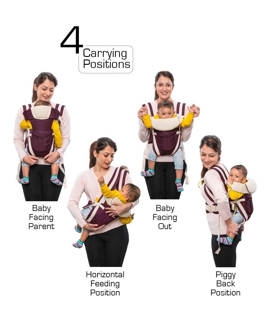 Wildshopperz Baby Carrier Bag/Adjustable Hands Free 4 in 1 Baby/Baby safty Belt/Child Safety Strip/Baby Sling Carrier Bag/Baby Back Carrier Bag (Navy Blue) Front Carry Facing