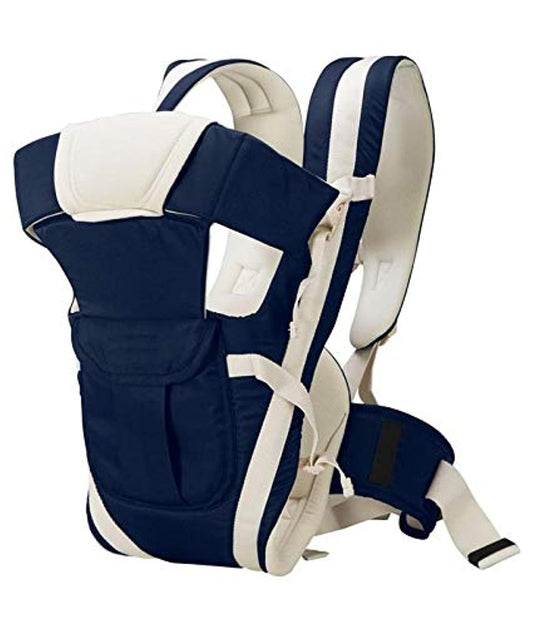 Wildshopperz Baby Carrier Bag/Adjustable Hands Free 4 in 1 Baby/Baby safty Belt/Child Safety Strip/Baby Sling Carrier Bag/Baby Back Carrier Bag (Navy Blue) Front Carry Facing